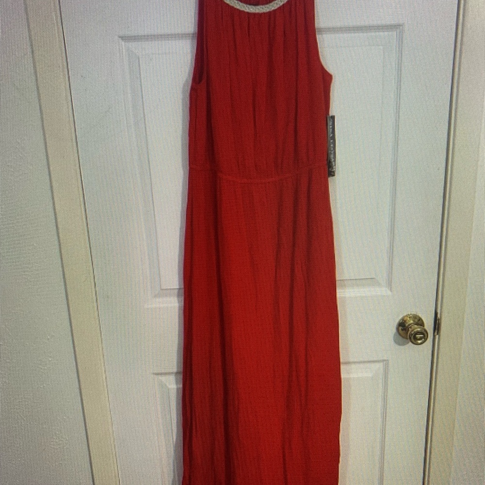 Elegant Red Sleeveless Dress
